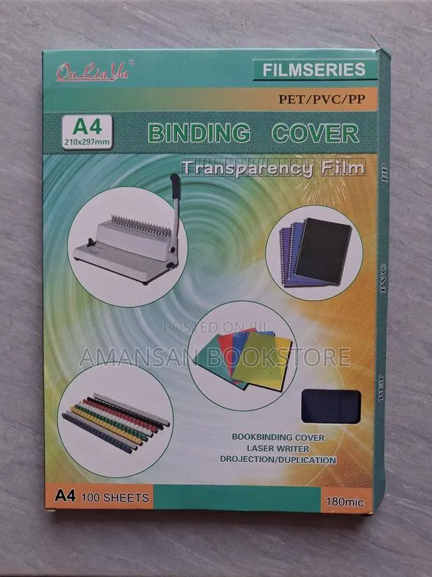 A4 PVC Binding Cover (Blue Transparency Film) · Photo 1