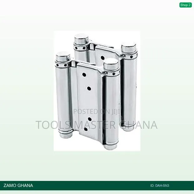 Double Action Spring Hinges 3 Inch Silver - Dah-Sn3 · Photo 1