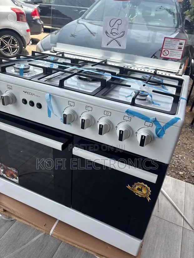 Mediatech 60x90 White Gas Cooker Easy to Use Maintain · Photo 1