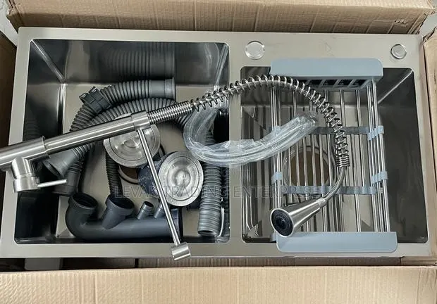 Deep Stainless Kitchen Sink - Double Sink_ Kitchen Cabinet · Photo 1