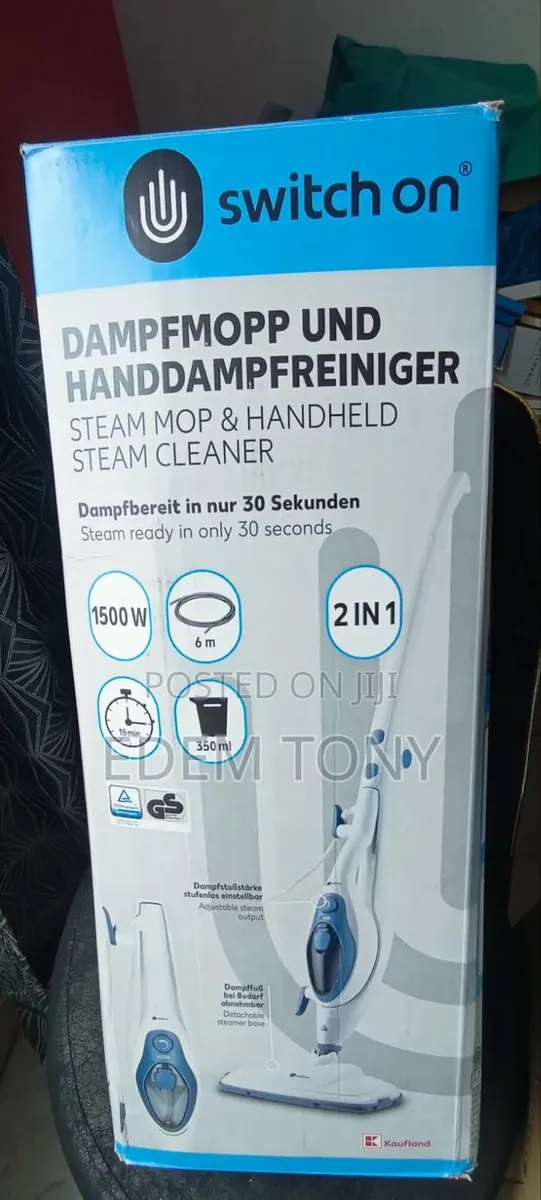Switch on Steam Mop Handheld Cleaner Is a 2-in-1 Device- 350ml Tank · Photo 1