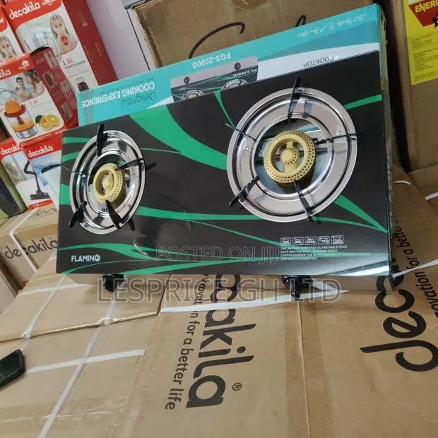 Clearance Sale On Our Genuine 2 Burner Glass Top Flamino Gas Stove · Photo 1