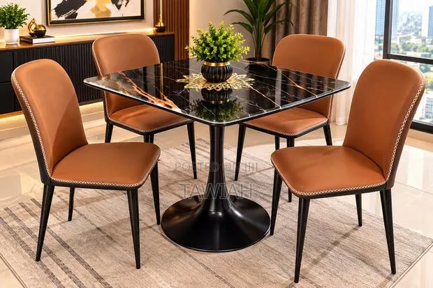 Marble Dining Set With Two Chairs · Photo 1
