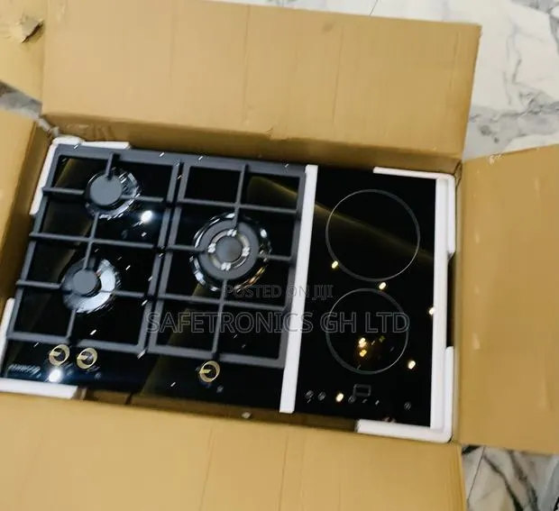 Perfect Ceramic Black Kenwood 3+2 Built-in Hybrid Cooker Hob · Photo 1