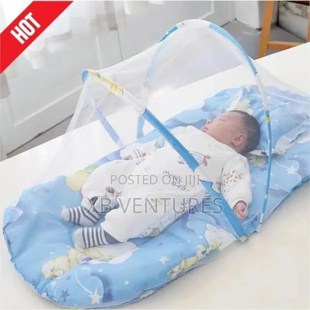 Foldable Baby Bed With Mosquito Net + Pillow Cushion, Travel · Photo 1