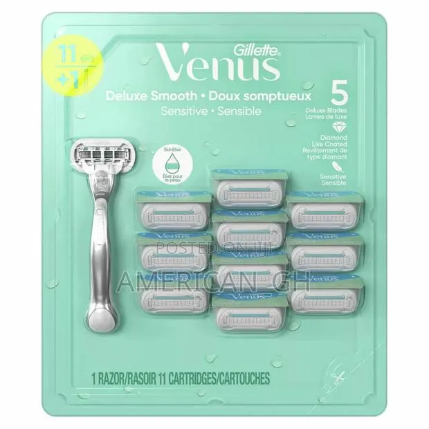 Gillette Venus Deluxe Smooth Sensitive Razor+11 Cartridges · Photo 1