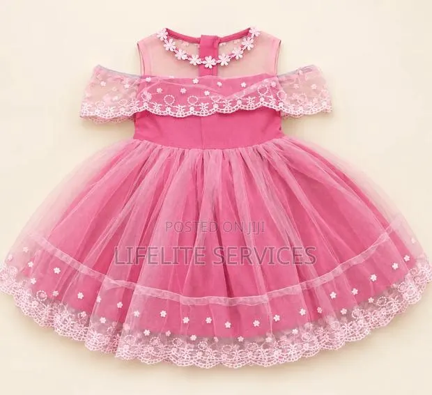 Elegant Pink Dress for Baby Girls 0-18months · Photo 1