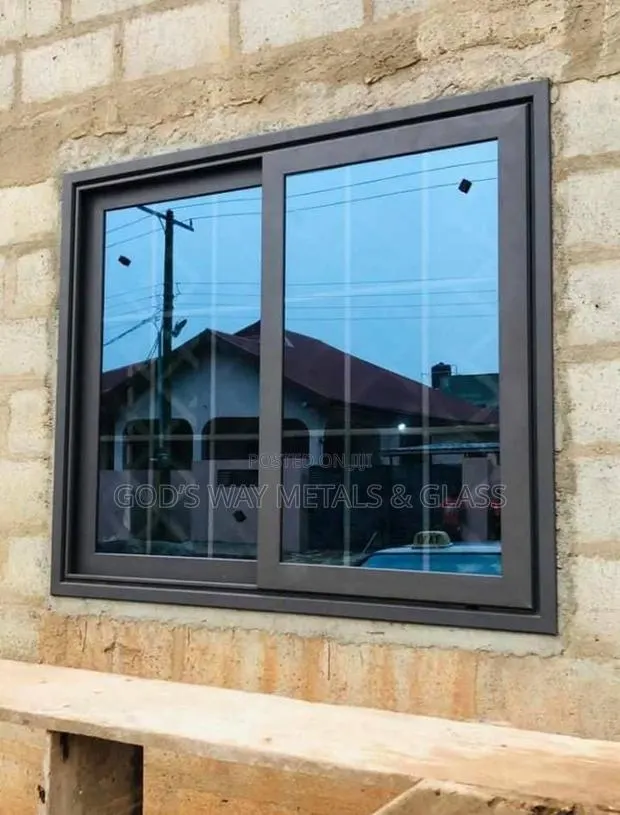 Best Sliding Glass Windows, Grey Frame With Blue Glass · Photo 1