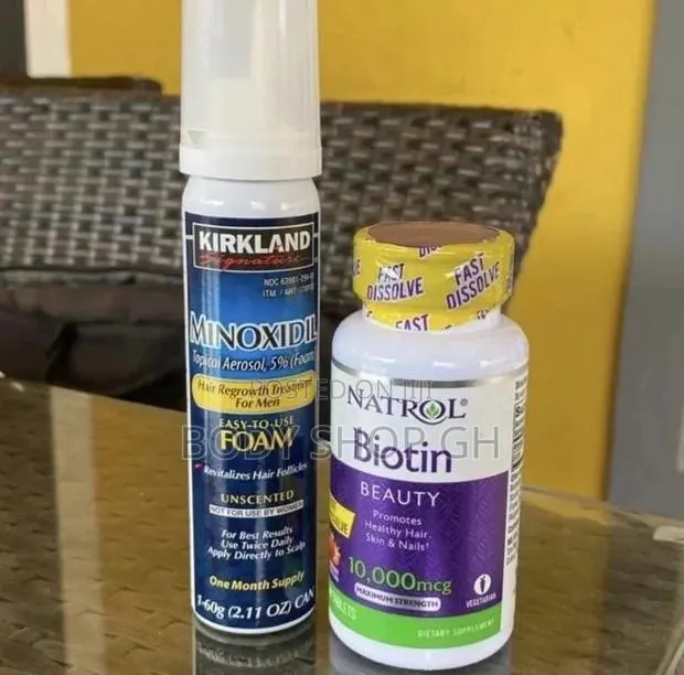 Beard and Hair Regrowth Combo Package - Minoxidil + Biotin · Photo 1