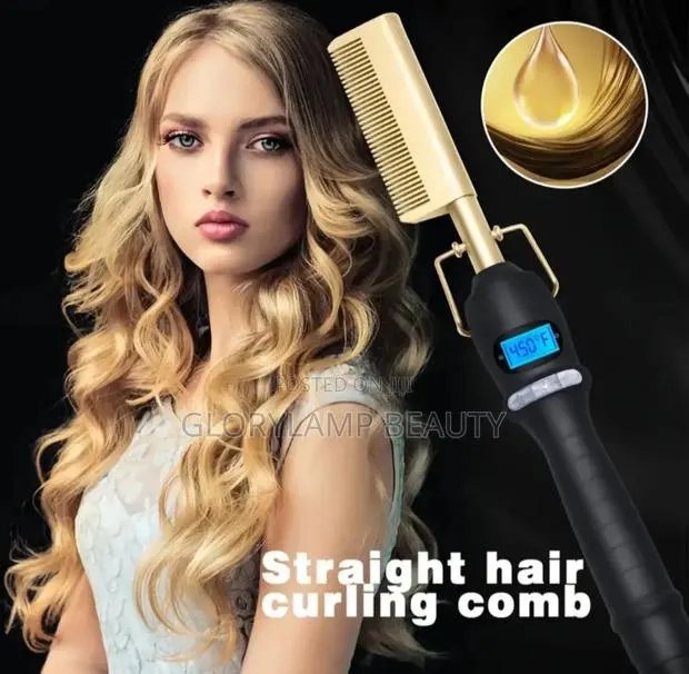 Professional Titanium Electric Hot Comb Hair Straightener 450f · Photo 1
