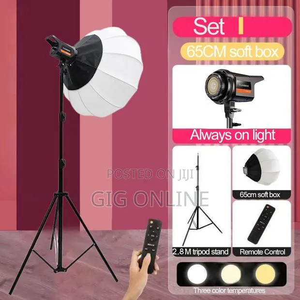 Professional Studio Flash Light With Softbox & Stand · Photo 1