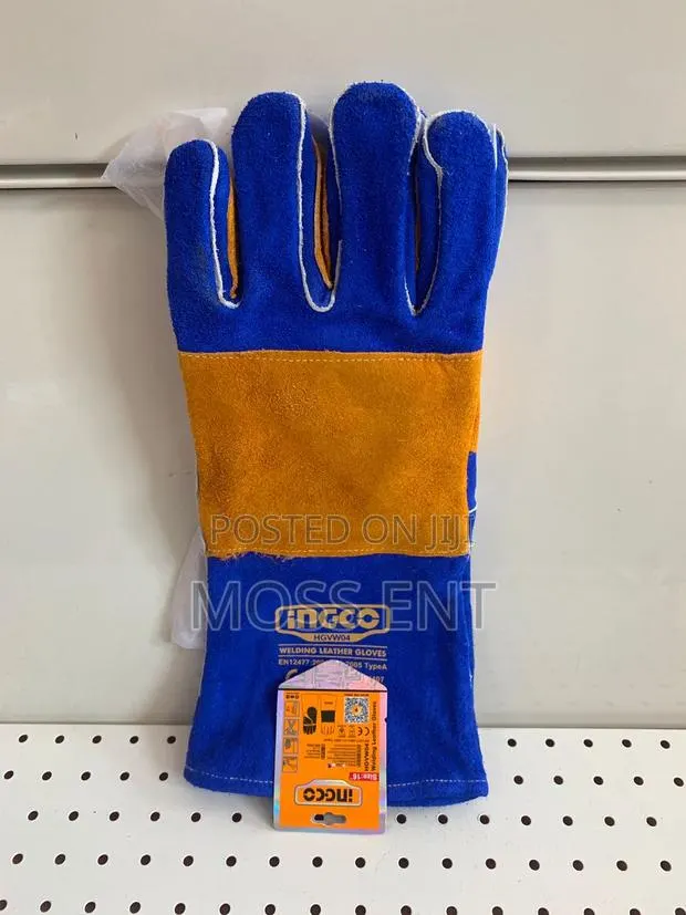 Welding Leather Gloves 16" Blue - Hgvw04 · Photo 1