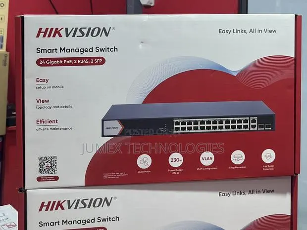 Hikvision 24port Gigabit Poe Smart Managed Switch Ds-3e1528p-Ei/M · Photo 1