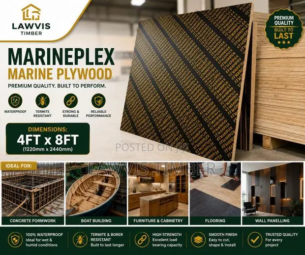 MarinePlex Marine Plywood 4ft×8ft| Waterproof Formwork Furniture Board · Photo 1