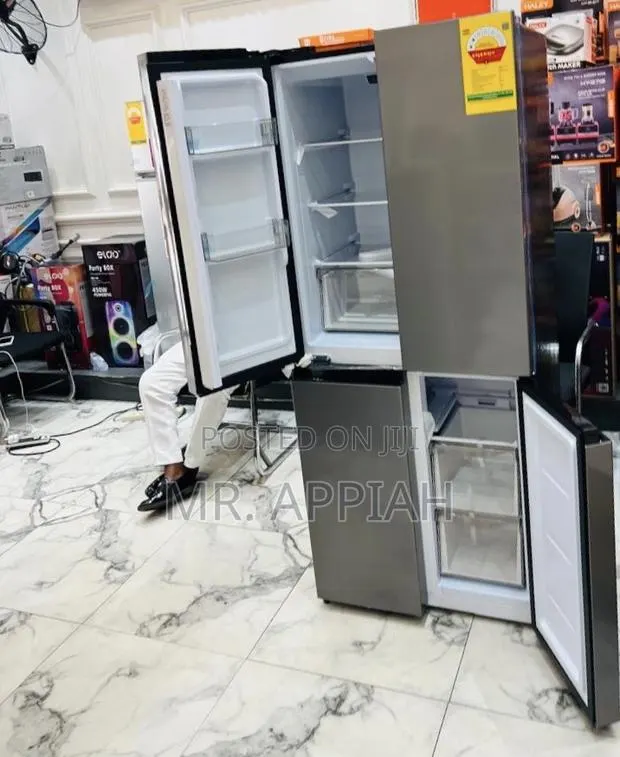 Sleek Nasco Nasf2-400 4 Door Electric Refrigerator(Gray) · Photo 1