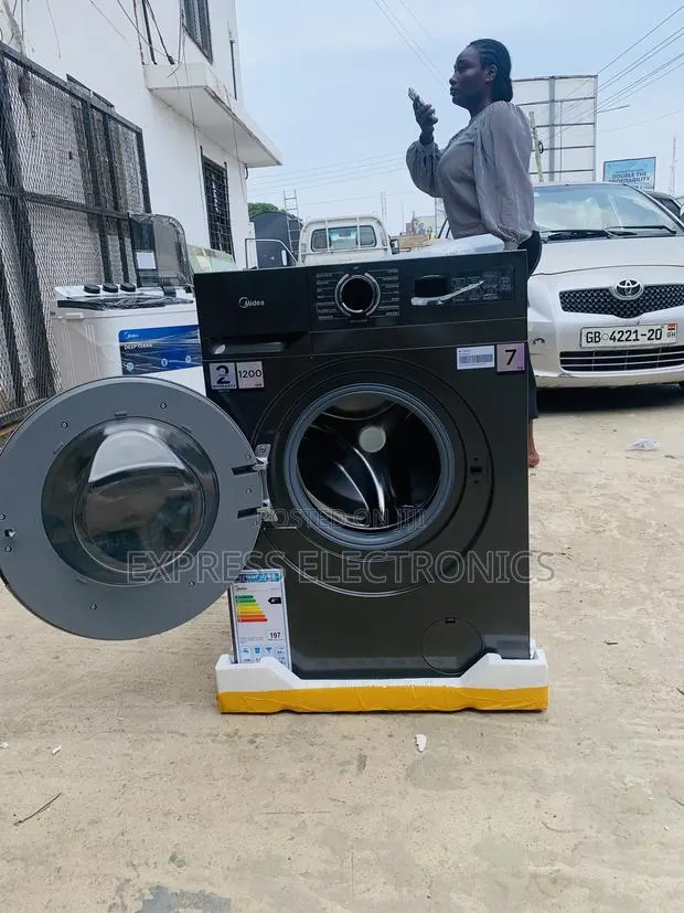 7kg Front Load Wm Midea Grey Dark Full Auto · Photo 1