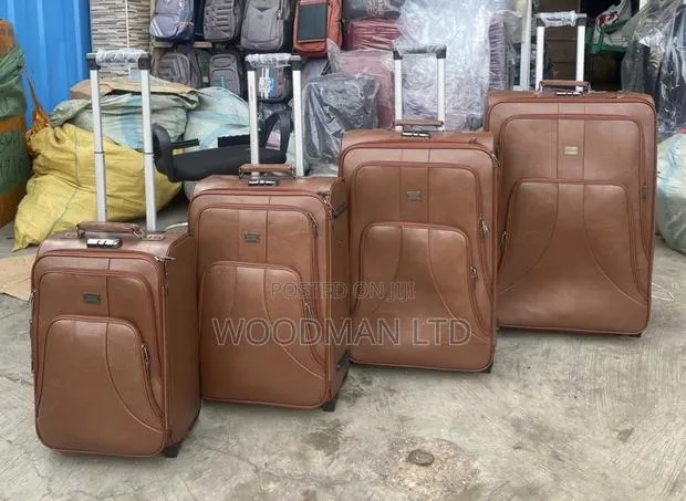 4set Classy Durable Suitcase, Leather · Photo 1