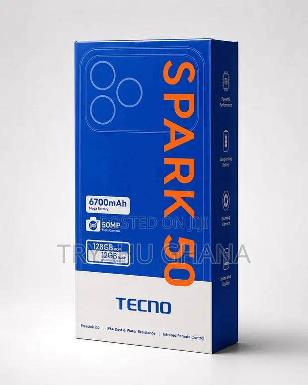 New Tecno Spark 50 128 GB White · Photo 1