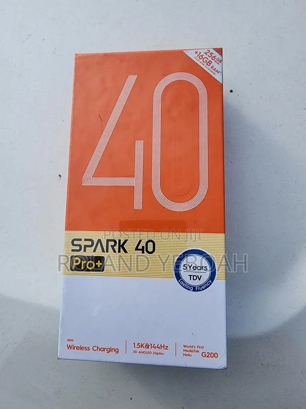 New Tecno Spark 40 Pro+ 256 GB Black · Photo 1