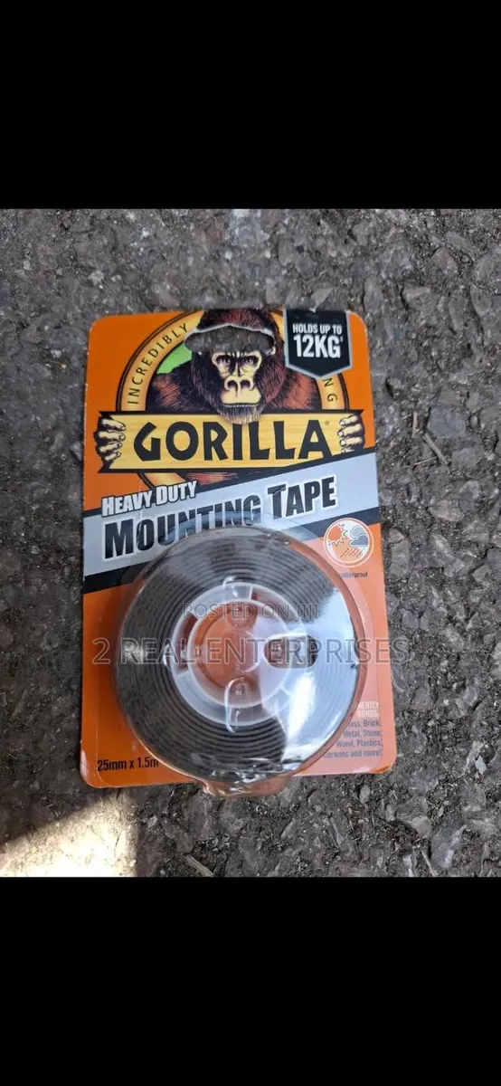 Gorilla Heavy Duty Double-Sided Mounting Tape Black · Photo 1