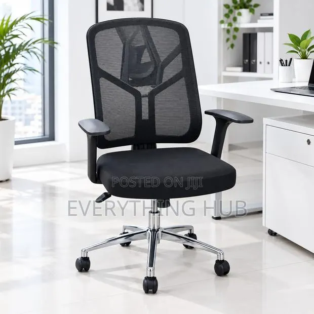 Black Mesh Office Swivel Chair · Photo 1