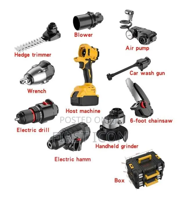 21V 10-in-1 Multi-Head Cordless Power Tool System | Drill | Grinder · Photo 1