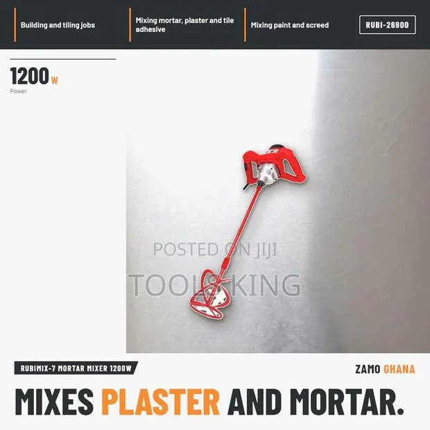 Rubimix-7 Mortar Mixer 1200W - RUBI-26900 · Photo 1