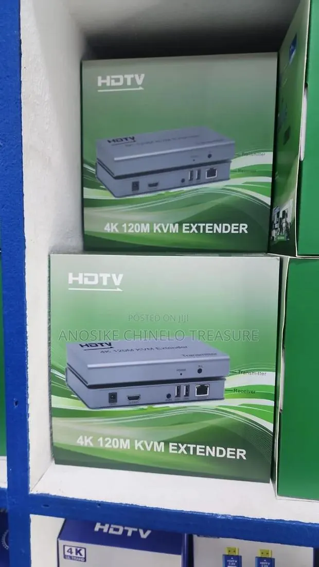 KVM Extender 120M HDMI + USB Over Network Cable · Photo 1