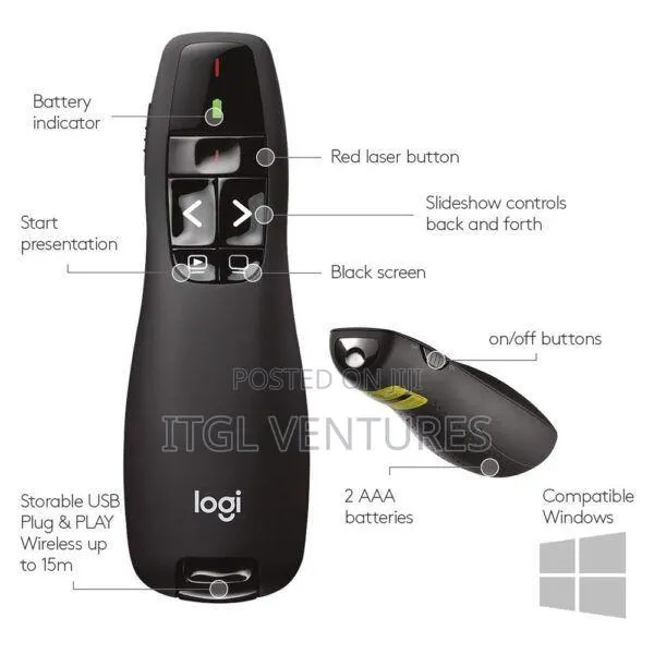 Logitech R400 Laser Presentation Remote · Photo 1