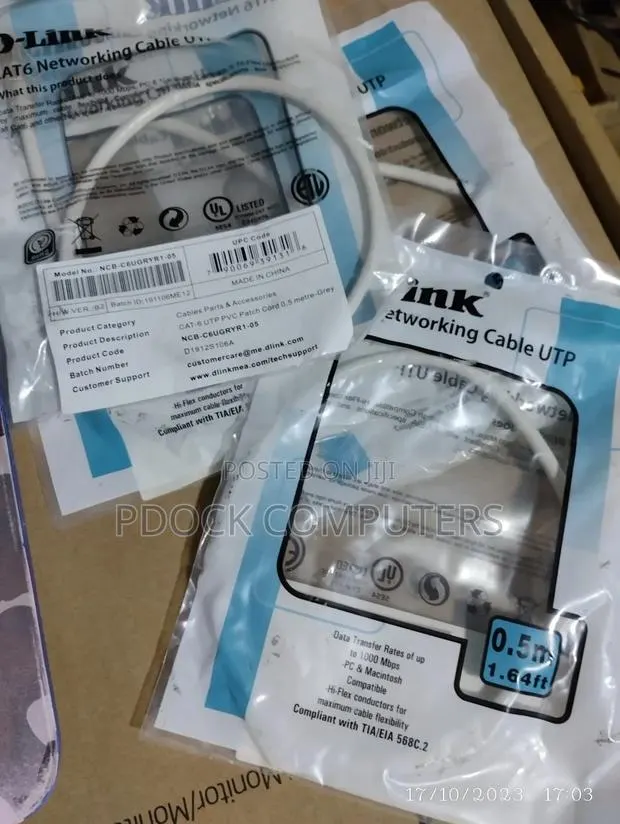 0.5M D-link UTP Cat6 Patch CABLE · Photo 1