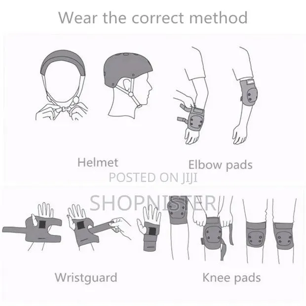 7pcs Kids Boys Safety Helmet Knee Elbow Pad Sets Cycling · Photo 2