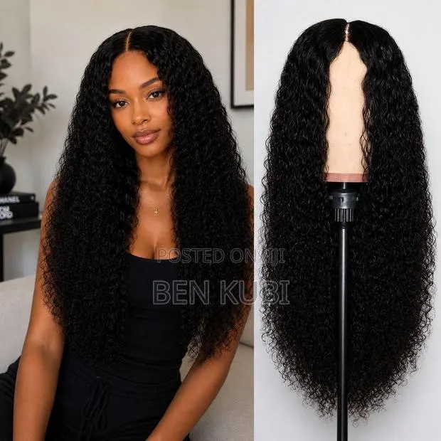 Deep Wave Curly 20 Inches Premium Hair Black Wig · Photo 1