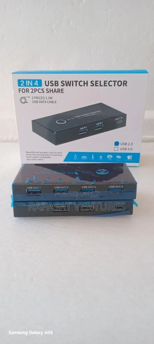 2 in 4 Usb 3.0 KVM Switch (2 Computers Sharing 4 Usb Devices) · Photo 1