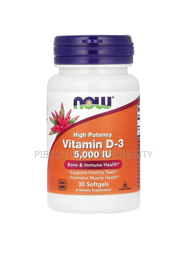 Now Foods Vitamin D3 5000 Iu, 30 Softgels · Photo 1