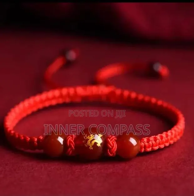 Chinese Dragon Red Rope Hand Woven String Lucky Bracelet · Photo 1