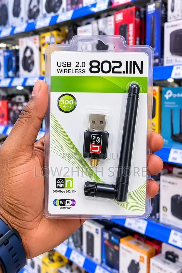 300Mbps USB Wi-Fi Adapter With External Antenna · Photo 1