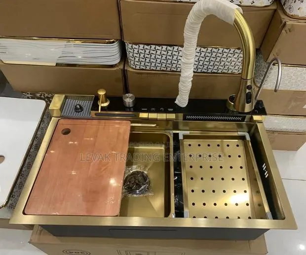 Deep Sink- Armless Sink, Golden Kitchen Sink · Photo 1