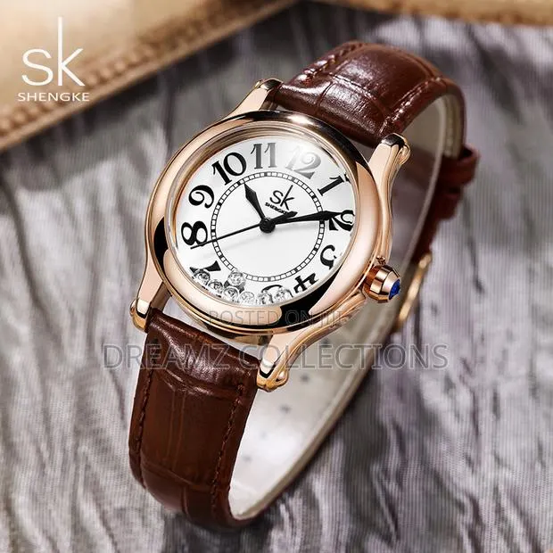 Crystal Accent Leather Strap Watch · Photo 1