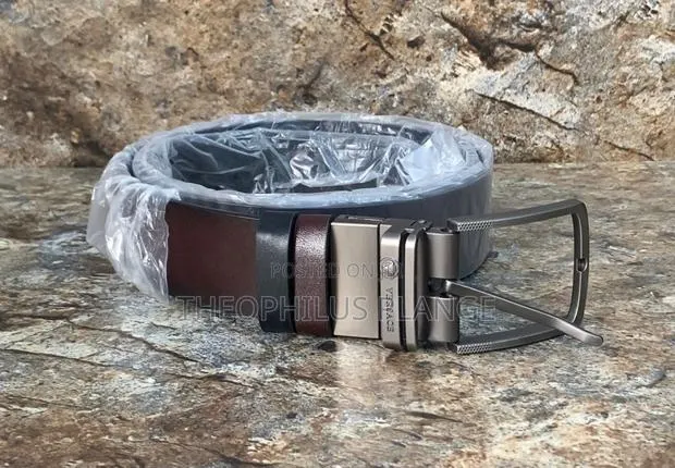 Quality Designer Men Leather Belt. Double Sided Bl Br · Photo 1