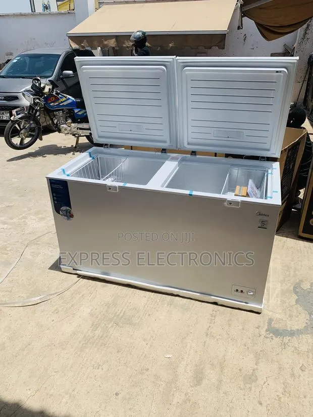 Call and Order for 508l Chest Double Door Freezer Midea · Photo 1
