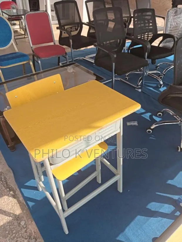 Study Desk Yellow Colour · Photo 1