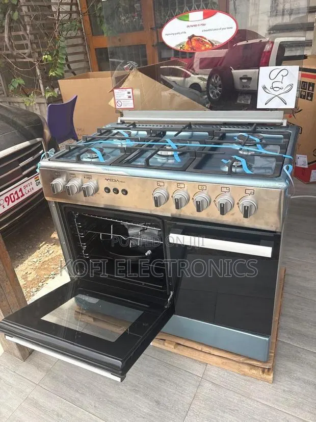 Mediatech 60x90 Grey Gas Cooker Stylish Upgrade for Your Kitchen · Photo 1