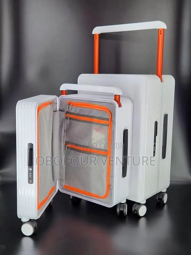 -Engel! WHITE Zipless Luxury Designer Luggage 2in1 Set White · Photo 1