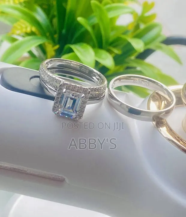 High Grade Three Set 925 Sterling Silver Wedding Rings · Photo 1