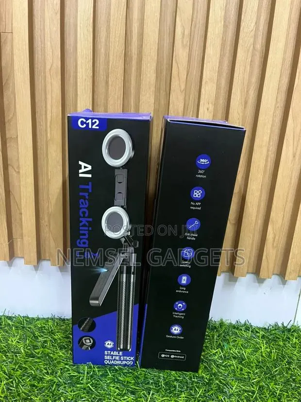 C12 AI Tracking Stable Selfie Stick Quadrupod (1.8 Meters) · Photo 1