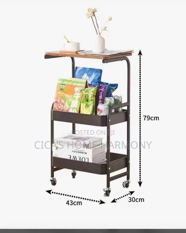 Versatile 3-Tier Rolling Utility Cart · Photo 1