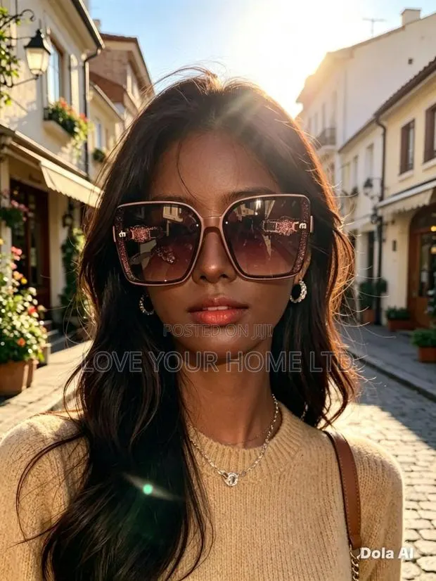 Women's Luxury Oversized Square UV400 Sunglasses – Brown · Photo 2