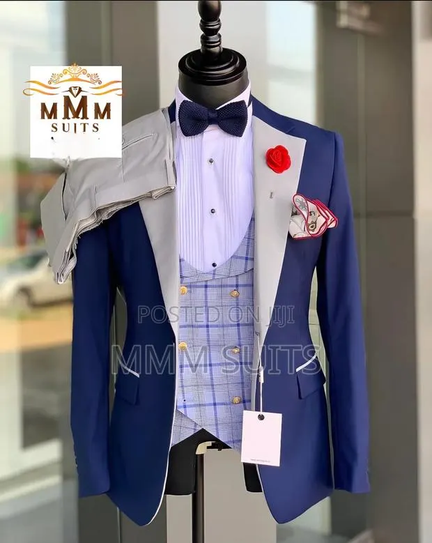 Turkish Quality 3-piece Tuxedo Suit With Checked Vest · Photo 1