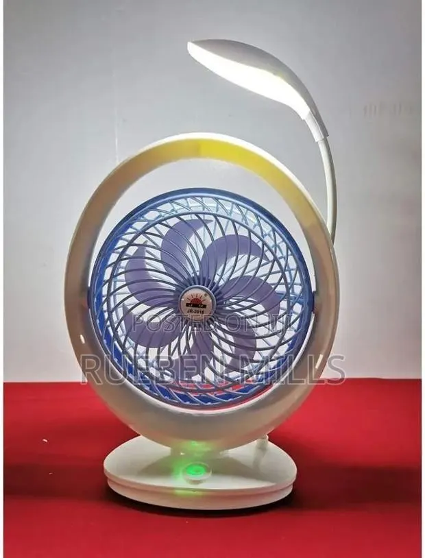 Game World Jr-2018 Rechargeable High Speed Table Fan With Led Light · Photo 1