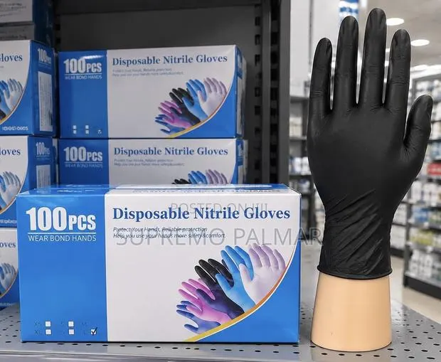 Wear Bond Hands Nitrile Gloves 100pcs – Disposable Protective Gloves · Photo 1